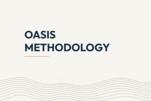 Oasis Methodology — Outfit title with olive contours