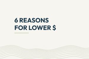 6 Reasons for Lower $ — Outfit title with olive contours